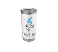 Think Big Small Fish with Shark Fin Success Stainless Steel Insulated Tumbler