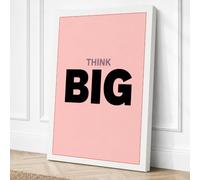 Think Big Typography Canvas Wall Art Print 18x12 Inch