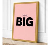 Think Big Typography Canvas Wall Art Print 18x12 Inch