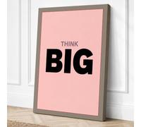 Think Big Typography Canvas Wall Art Print 30x20 Inch