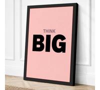 Think Big Typography Canvas Wall Art Print 30x20 Inch