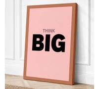 Think Big Typography Canvas Wall Art Print 36x24 Inch (91 x 61 cm)