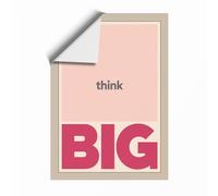 Think Big Typography Unframed Wall Art Print A2 (59.4×42cm), Wall Decor for Living Room, Bedroom, Office & Home, Art Gift