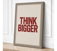 Think Bigger Minimalist Canvas Wall Art Print 18x12 Inch