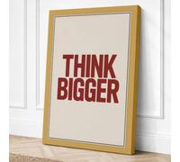 Think Bigger Minimalist Canvas Wall Art Print 24x16 Inch