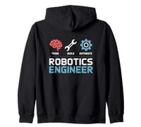 Think Build Automate Robotics Engineer AI Tech Builder Zip Hoodie