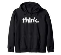 Think Chess Master Vintage Strategy Board Game Club Graphic Zip Hoodie