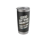Think Code Programming Engineer Coding Software Developer Stainless Steel Insulated Tumbler