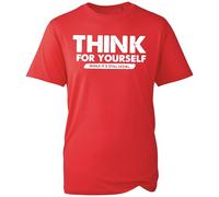 Think for Yourself T-Shirt, While Its Still Legal Funny UK Politics Labour Party Protest Shirt, Gift Unisex Tee Top (Red, 3XL Years)