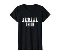 Think Funny Chess Player Value Graphic T-Shirt, Women, Black, S