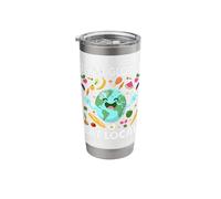 Think Global Eat Local Happy Earth Stainless Steel Insulated Tumbler