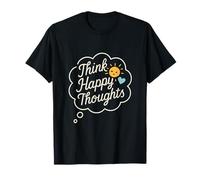 Think Happy Thoughts Good Vibes Crew Graphic T-Shirt