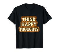 Think Happy Thoughts Positive Thinking Retro T-Shirt