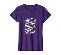Think It Want It Get It Funny Motivation Go Get It T-Shirt, Women, Purple, X-Small