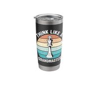 Think Like A Grandmaster Chess Stainless Steel Insulated Tumbler