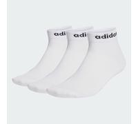 adidas Sportswear Unisex Linear Ankle Socks - 3 Pack - White/black, White, Size L, Men White