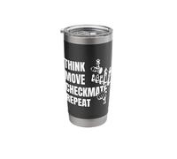 Think Move Checkmate Next Chess Lover Stainless Steel Insulated Tumbler