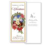 Think Of You At Christmas Card PK 2 Nativity Scene