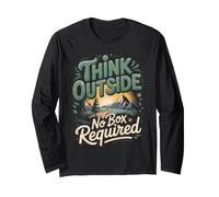 Think Outside No Box Required Hiking Hiker Outdoor Long Sleeve T-Shirt