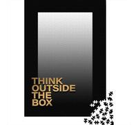 Think Outside The Box Adult Jigsaw Puzzle, 1000 Pieces, 38x26cm/1000pcs, A Thoughtful Gift for A New Home; White Card Pieces for Easy Sorting