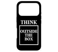 Think Outside the Box Blue Sky Thinking Funny Slogan Case for iPhone 17 Pro