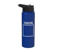 Think Outside The Box - Blue Sky Thinking - Funny Slogan Stainless Steel Insulated Water Bottle