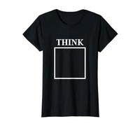 Think Outside the Box - Blue Sky Thinking - Funny Slogan Value Graphic T-Shirt, Women, Black, M