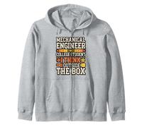 Think Outside the Box Engineering Humor Zip Hoodie