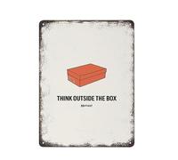 Think Outside The Box Hype beast Art Sneaker Art Wall Art Metal Tin Sign Plaque Poster Vintage Wall Room Gift Aluminium Creative Novelty Unique Funny Art Decoration Tin Waterproof 8" x 12"