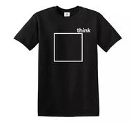 Think Outside The Box | Men's | T-Shirt Funny | TOP TEE(Black,L)