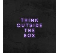Think Outside the Box Neon Sign | Office Wall Art, Office Neon Signs
