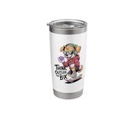 Think Outside The Box Skateboarding Dog Stainless Steel Insulated Tumbler