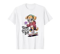 Think Outside The Box Skateboarding Dog T-Shirt