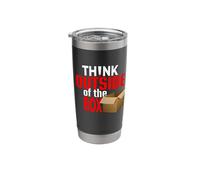Think Outside The Box T-Shirt - Creative Graphic Tee for Men Stainless Steel Insulated Tumbler