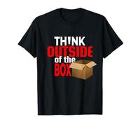 Think Outside The Box T-Shirt - Creative Graphic Tee for Men T-Shirt