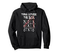 Think Outside the Box Tic-Tac-Toe Design Creative Thinking Pullover Hoodie