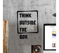 Think Outside The Box Wall Quote Vinyl Sticker Decal Decor Love Art Mural Wall Sticker Sport Vinyl Decal Art Mural Graphic Decor Lettering
