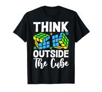 Think Outside The Cube Math Puzzle Logic Brain T-Shirt