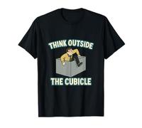 Think Outside the Cubicle Office Humor Graphic T-Shirt
