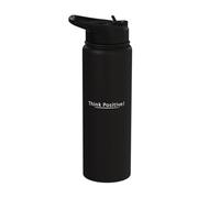Think Positive Thinking Aesthetics Minimalist Outfit Stainless Steel Insulated Water Bottle