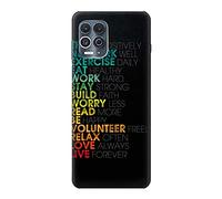 Think Positive Words Quotes Case Cover For Motorola Edge S
