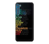 Think Positive Words Quotes Case Cover For Motorola One Fusion+
