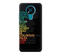 Think Positive Words Quotes Case Cover For Nokia 3.4