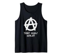 "Think! Rebel! Repeat!", Punks, Punk-rock, Anarchy Tank Top