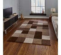 Think Rugs Brooklyn 646 Hand Carved Runner, Beige/Brown, 60 x 230 Cm