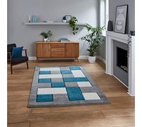 Think Rugs Brooklyn BRK04 Grey Blue 120 x 170 cm