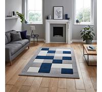 Think Rugs Brooklyn BRK04 Grey Navy 120 x 170 cm