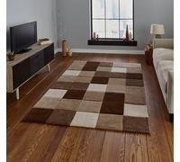 Think Rugs Brooklyn Geometric Brown Rug - 120x170cm