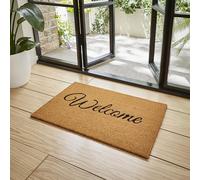 Think Rugs Coco Coir Door Mat - Natural Coir, Non-Slip, Thick, Premium Quality, Rubber Backed, Eco-Friendly, Heavy Duty -Indoor/Outdoor Entrance Door Mat- 45 x 75