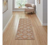 Think Rugs Coral Floral Yellow Flatweave Runner - 61x170cm